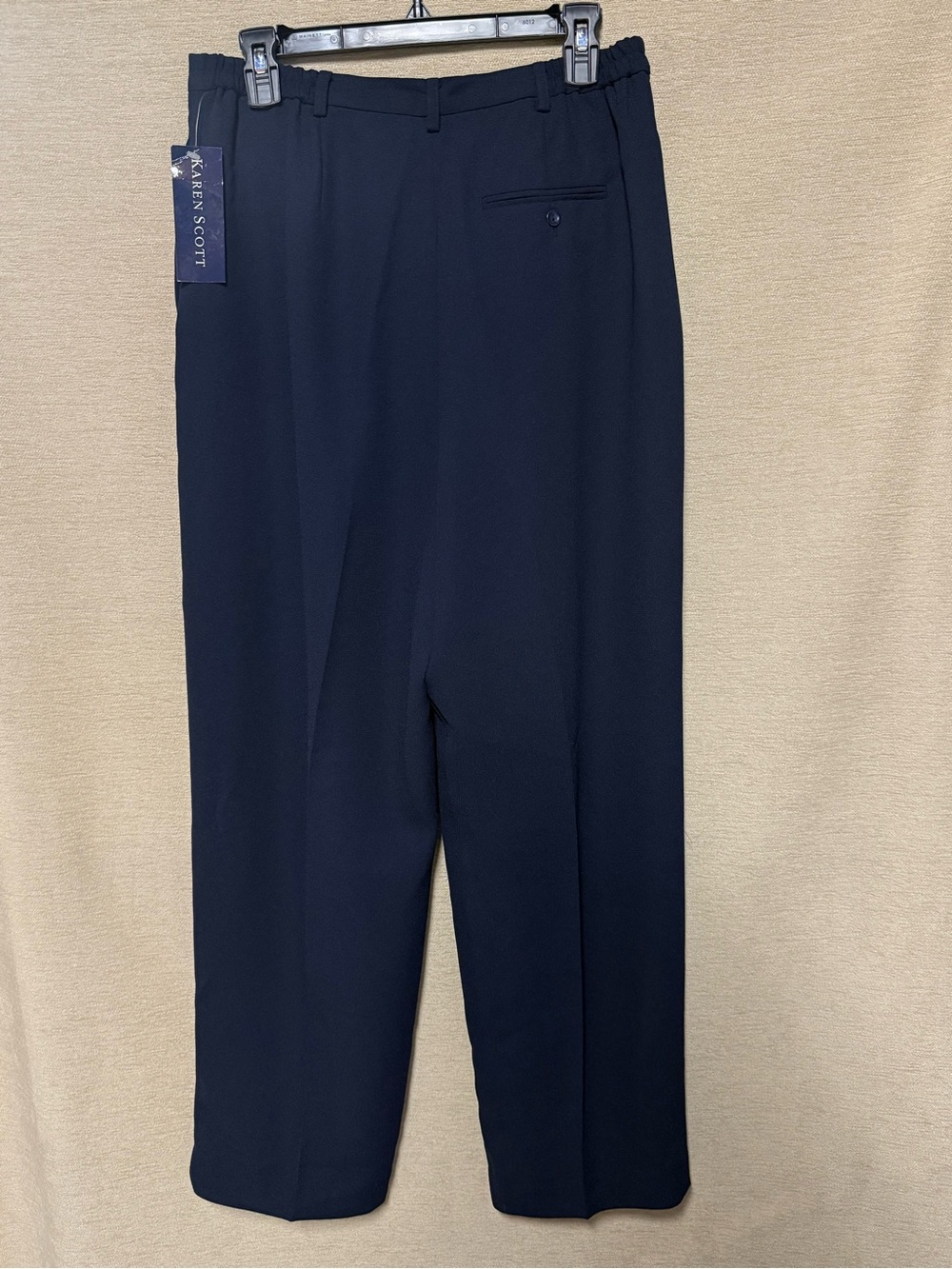 Karen Scott Dark Navy Straight Leg Dress Pants